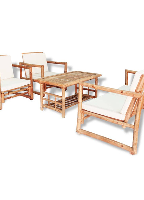 Loungeset Met Kussens Bamboe