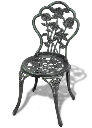 Bistrostoelen 2 st gietaluminium groen