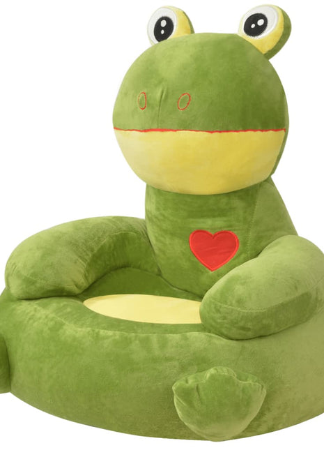 Pluche kinderstoel kikker groen
