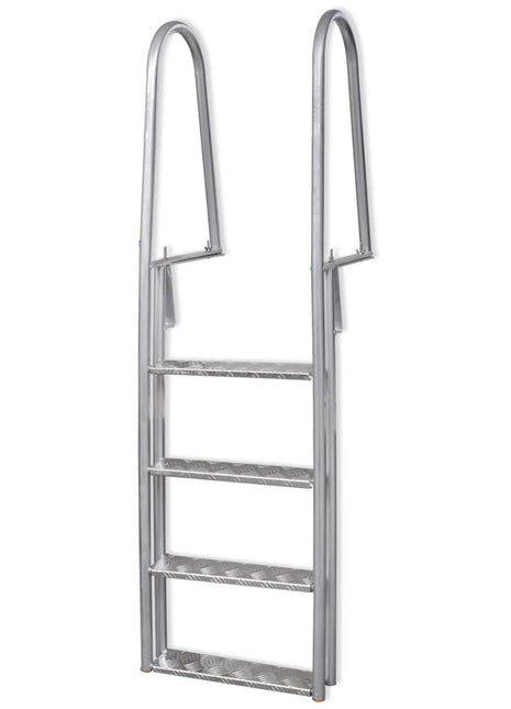 Dok/zwembadladder met 4 treden aluminium 167 cm