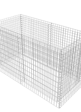 Gabion Plantenbak Verhoogd 180X90X100 Cm Staal Zilverkleurig