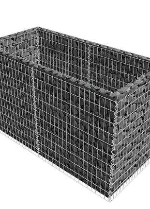 Gabion Plantenbak Verhoogd 180X90X100 Cm Staal Zilverkleurig