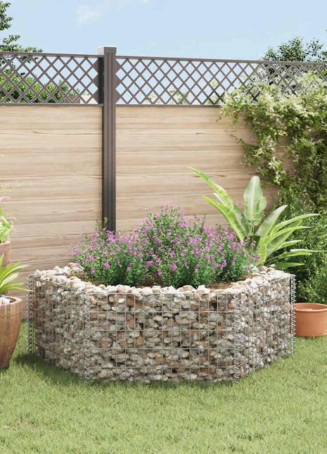 Gabion plantenbak verhoogd zeshoekig 160x140x50 cm