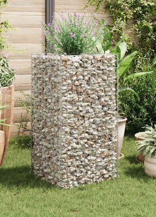 Gabion plantenbak verhoogd 50x50x100 cm staal