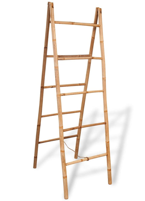 Dubbele Handdoekenladder Met 5 Tredes 50X160 Cm Bamboe
