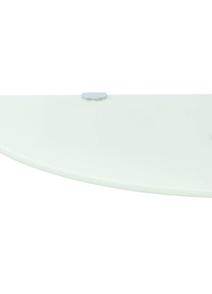 Hoekschap Met Chromen Dragers Glas Wit