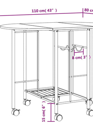 Eetkamerset Opvouwbaar 5-Dlg Mdf