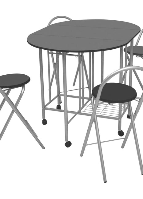 Eetkamerset Opvouwbaar 5-Dlg Mdf