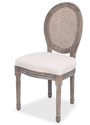 Eetkamerstoelen Stof Crèmekleurig