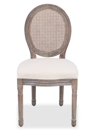 Eetkamerstoelen Stof Crèmekleurig