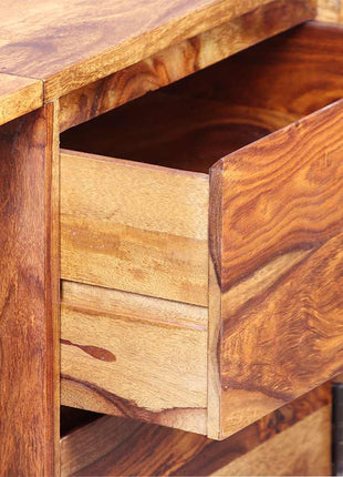 Schrijftafel Met 1 Lade En 1 Kastje Massief Acaciahout