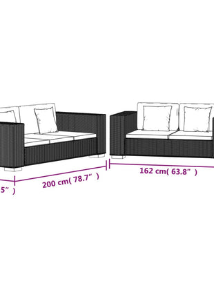 2-Zits En 3-Zits Bankstel Rattan