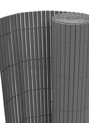 Tuinafscheiding dubbelzijdig 150x500 cm PVC grijs