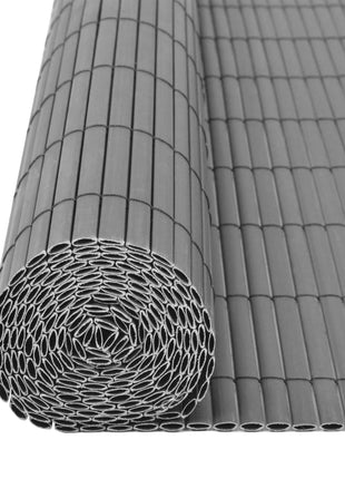 Tuinafscheiding dubbelzijdig 150x500 cm PVC grijs