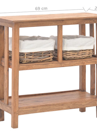 Wandtafel 69X28X70 Cm Massief Mahoniehout Grijs