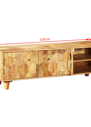 Tv-Meubel 118X35X40 Cm Massief Mangohout