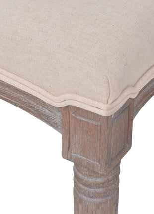 Bank 150X40X48 Cm Linnen Massief Hout