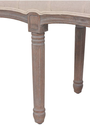 Bank 150X40X48 Cm Linnen Massief Hout