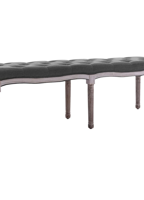 Bank 150X40X48 Cm Linnen Massief Hout