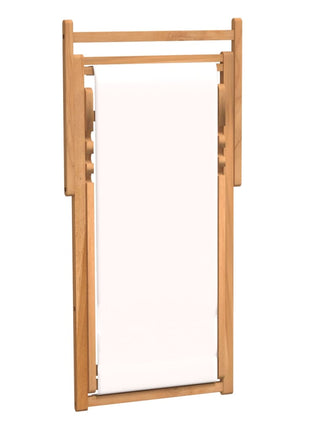 Ligstoel 56x105x96 cm teakhout crème