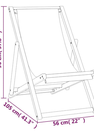 Ligstoel 56x105x96 cm teakhout crème