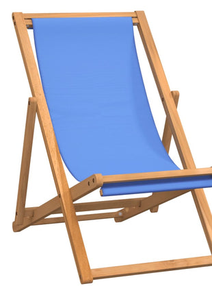 Ligstoel 56x105x96 cm teakhout blauw