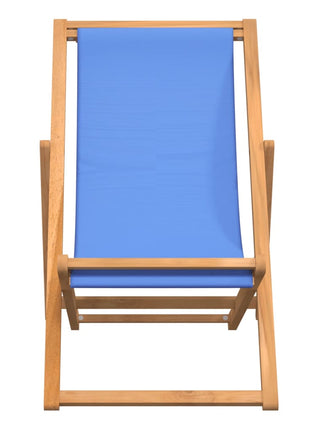 Ligstoel 56x105x96 cm teakhout blauw