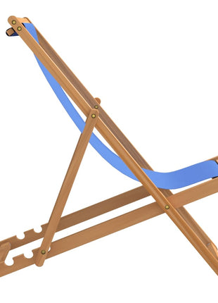 Ligstoel 56x105x96 cm teakhout blauw