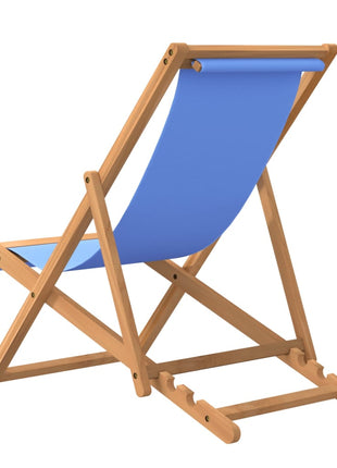 Ligstoel 56x105x96 cm teakhout blauw