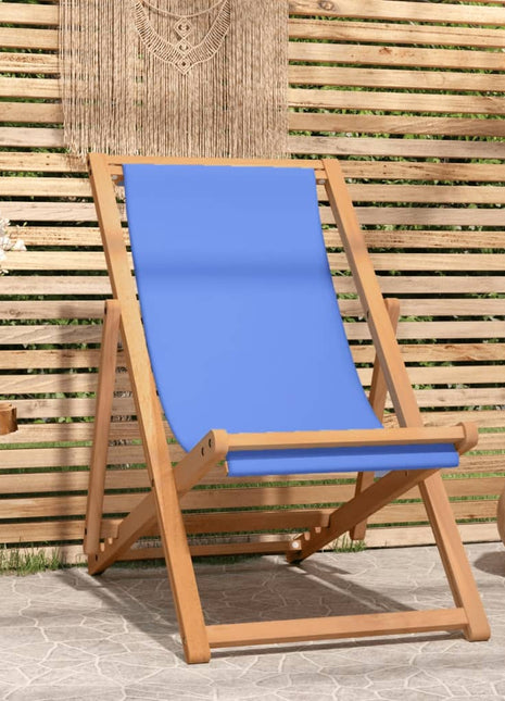 Ligstoel 56x105x96 cm teakhout blauw