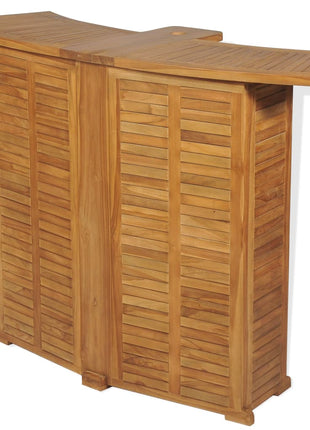 Bartafel Inklapbaar 155X53X105 Cm Massief Teakhout Blauw