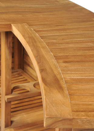 Bartafel Inklapbaar 155X53X105 Cm Massief Teakhout Blauw