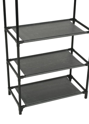 Kledingrek 55X28,5X175 Cm Staal En Ongeweven Stof Zwart