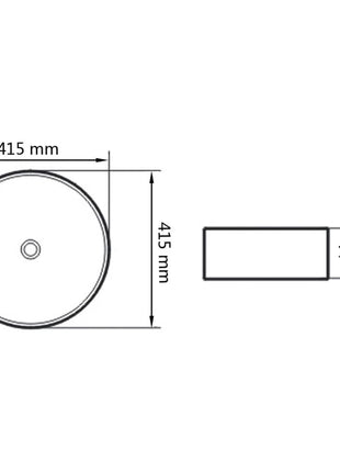 Wastafel Rond 41,5X13,5 Cm Keramiek