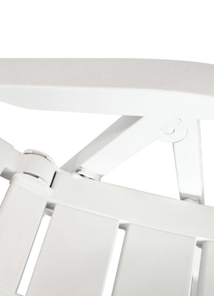 Tuinstoelen 2 st verstelbaar kunststof wit