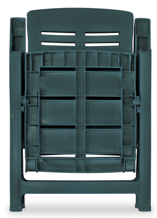 Tuinstoelen 2 st verstelbaar kunststof groen