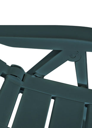 Tuinstoelen 2 st verstelbaar kunststof groen