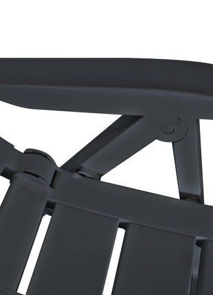 Tuinstoelen 2 st verstelbaar kunststof antracietkleurig