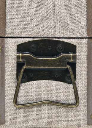 Opbergbankje 111X34X37 Cm Massief Hout En Staal