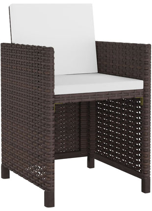5-Delige Tuinset Met Kussens Poly Rattan