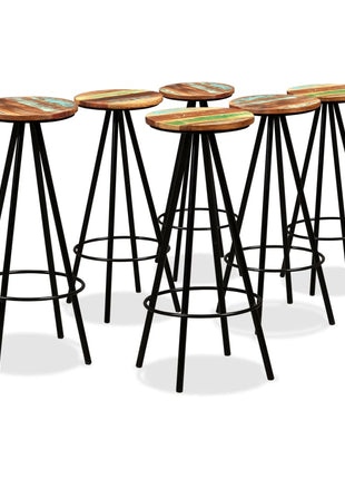 7-Delige Barset Massief Acaciahout En Gerecycled Hout