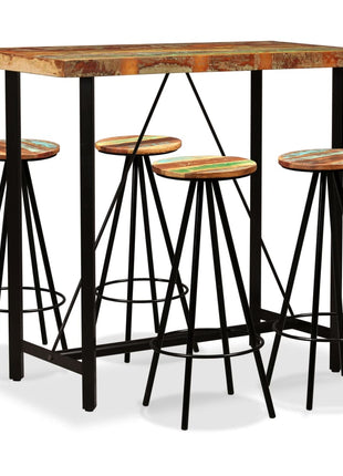 Barset Massief Gerecycled Hout 5-Delig