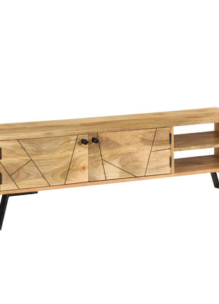 Tv-Meubel 140X30X40 Cm Massief Mangohout