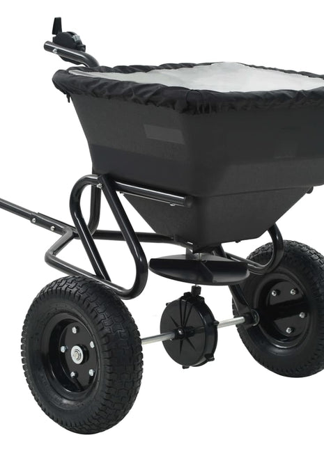 Strooiwagen Sleepmodel 45 L 125X74X79 Cm Pvc En Staal