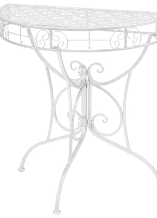 Bijzettafel Vintage Stijl Half Rond 72X36X74 Cm Metaal