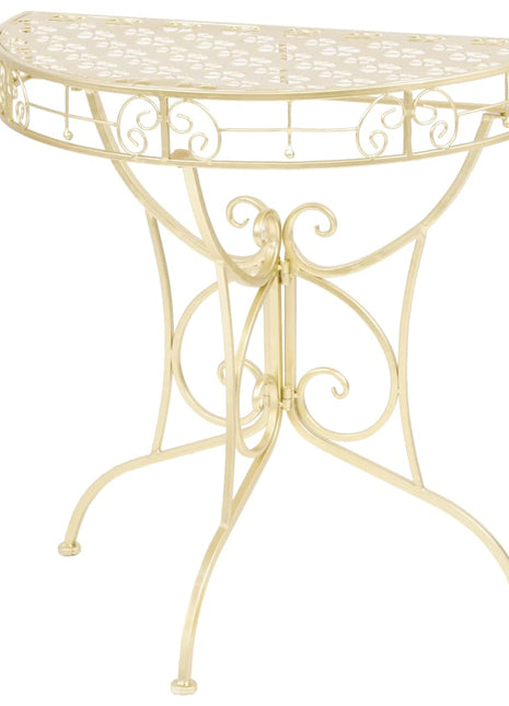 Bijzettafel Vintage Stijl Half Rond 72X36X74 Cm Metaal