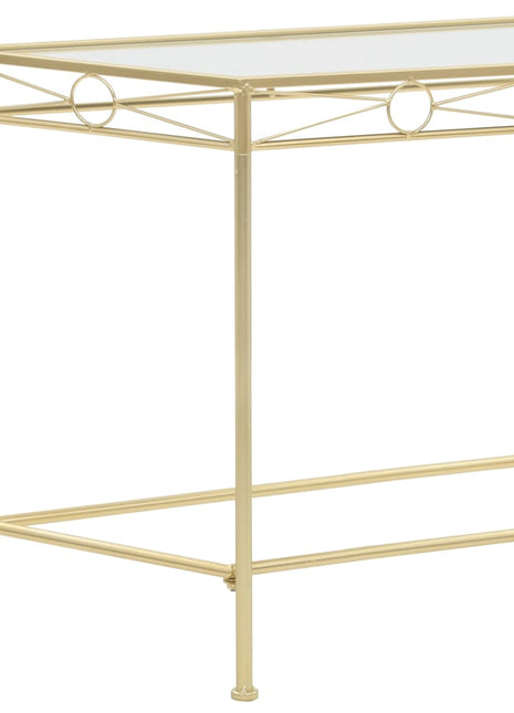 Bijzettafel In Vintage Stijl 87X34X73 Cm Metaal