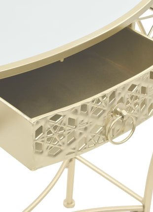 Bijzettafel Franse Stijl 82X39X76 Cm Metaal Kleurig
