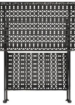 Theetafel Vintage Stijl Inklapbaar 58X35X72 Cm Metaal Zwart