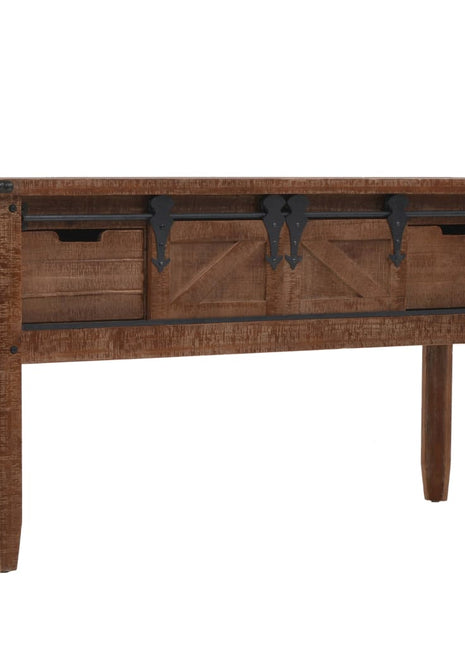 Wandtafel 131X35,5X75 Cm Massief Vurenhout Bruin